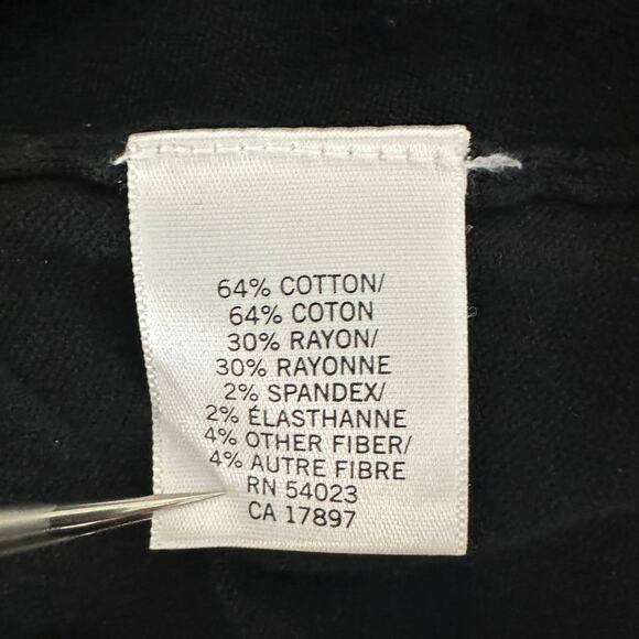 Banana Republic Shirt SZ S Black Pullover Round Neck Fitted Short Sleeve Stretch - Picture 7 of 7